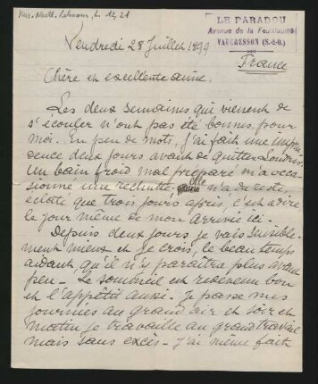 Brief an Lilli Lehmann : 28.07.1899