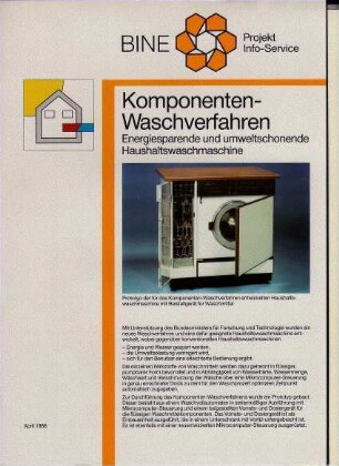 Komponenten-Waschverfahren. Energiesparende und umweltschonende Haushaltswaschmaschine.
