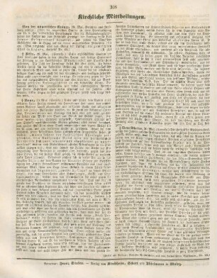 308 Kirchliche Mittheilungen