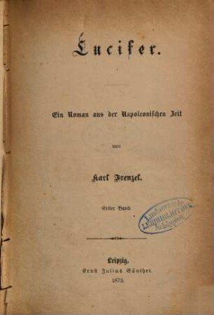 Lucifer : ein Roman aus der Napoleonischen Zeit, 1