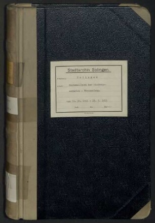 Solingen: Stadtverordnetenversammlung 1911-1913