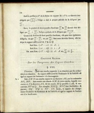 Chapitre Second. Sur les Tangentes des Lignes Courbes.