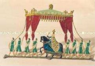 Zinnfiguren Festumzug "Tag der Deutschen Kunst": König unter Baldachin
