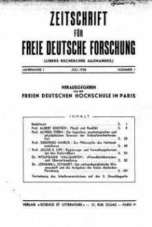 Zeitschrift für freie deutsche Forschung