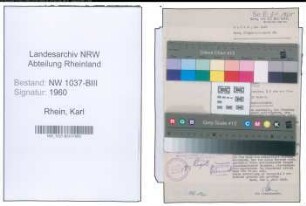 Entnazifizierung Karl Rhein , geb. 23.04.1895 (Rechtsanwalt)