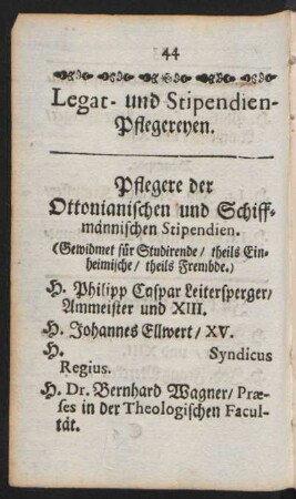Legat- und Stipendien-Pflegereyen