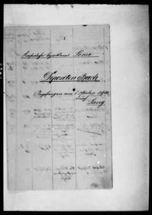 Hinterlegung von Geld (Depositenbuch)