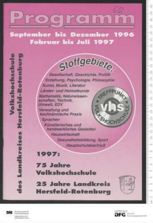 Programm Jahr 1996/1997