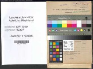 Entnazifizierung Friedrich Zoellner , geb. 03.11.1914 (Verwaltungsangestellter)