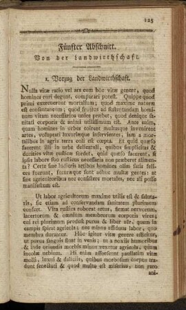 Fünfter Abschnitt. Von der Landwirthschaft.