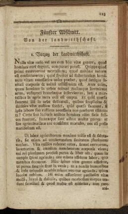 Fünfter Abschnitt. Von der Landwirthschaft.