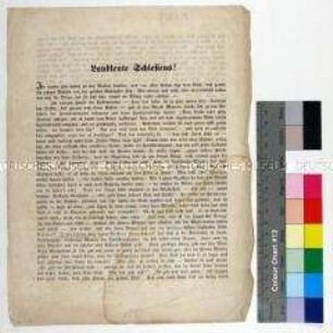 Aufruf der Fortschrittspartei zu den Wahlen zum preußischen Abgeordnetenhaus vom Mai 1862