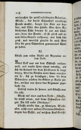 XI. Libussa zum ersten Mahle als Regentinn vor dem Volke.