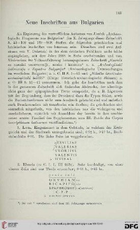 14: Neue Inschriften aus Bulgarien