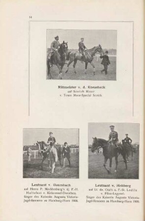 Rittmeister v. d. Knesebeck ; Leutnant v. Baumbach ; Leutnant V. Hohberg