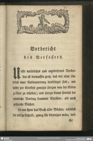 Vorbericht des Verfasser