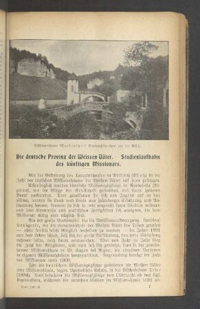 Die deutsche Provinz der Weissen Väter.-Studienlaufbahn des künftigen Missionars
