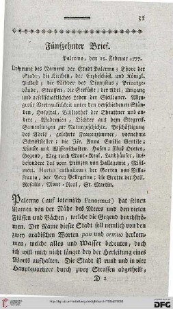 Fünfzehnter Brief