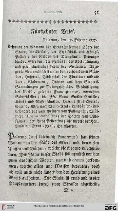 Fünfzehnter Brief