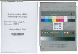 Entnazifizierung Fritz Kuckelsberg , geb. 03.08.1897 (Schleifer)