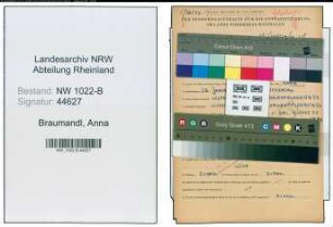 Entnazifizierung Anna Braumandl , geb. 22.01.1903 ()