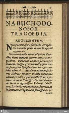 Nabuchodonosor Tragoedia