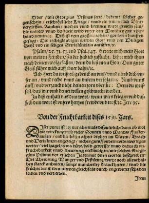 Von der Fruchtbarkeit dises 1591. Jars.