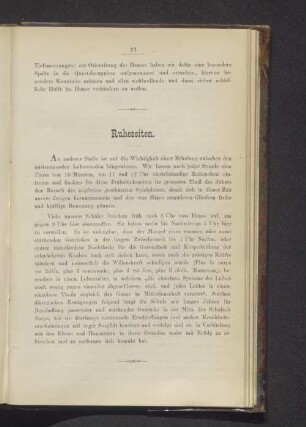 Ruhezeiten.
