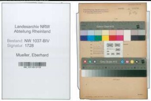 Entnazifizierung Eberhard Mueller , geb. 03.11.1910 ()