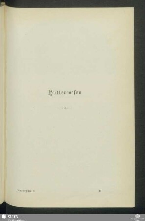Hüttenwesen