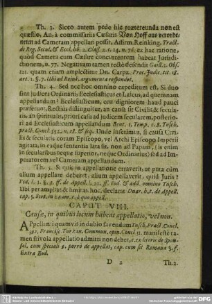 Caput VIII. Causae, in quibus locum habeat appellatio, vel non