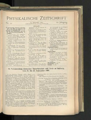 81. Versammlung deutscher Naturforscher und Ärzte zu Salzburg, vom 21. bis 25. September 1909