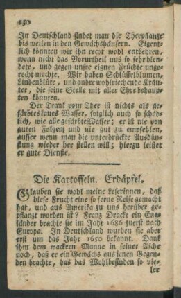 Die Kartoffeln. Erdäpfel