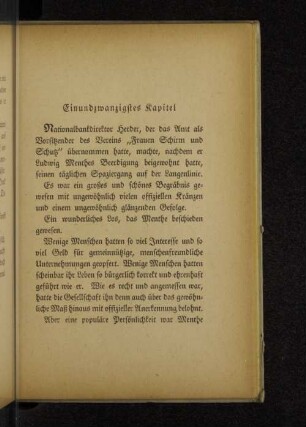 Einundzwanzigstes Kapitel