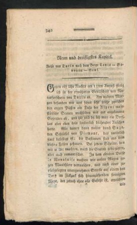 Neun und dreißigstes Kapitel. Reise von Turin nach dem Berge Cenis - Savoyen - Genf