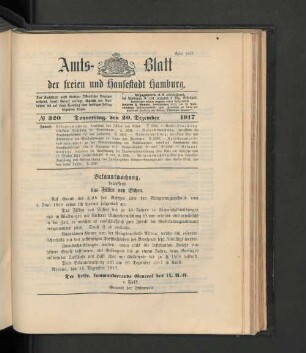 No. 320, 20. Dezember 1917