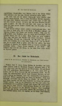 29. Der Abfall der Niederlande