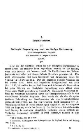 529-556, Bedingte Begnadigung und vorläufige Entlassung