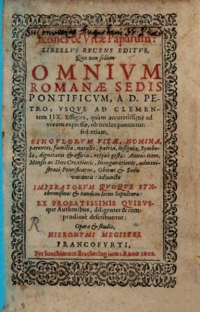 Icones et vitae Paparum