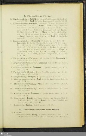 I. Theoretische Fächer