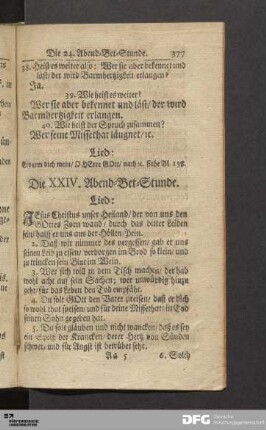 Die XXIV. Abend-Bet-Stunde.