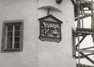 Wappen des Günther von Bünau und seiner Gattin Magdalene von Ebeleben