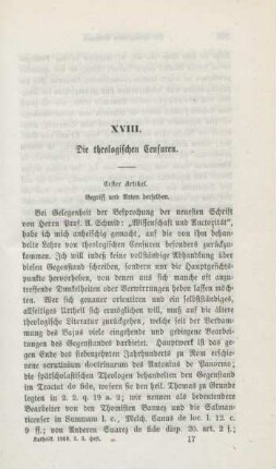 257-278 Die theologischen Censuren : erster Artikel