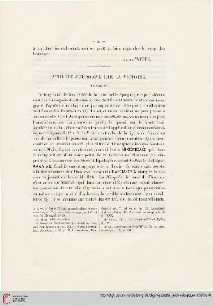 Athlète couronné par la Victoire