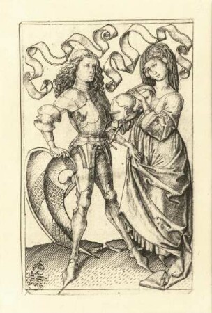 Liebespaar : Liebespaar. Kupferstich (vor 1468; Meister E S). Dresden: Kupferstich-Kabinett
