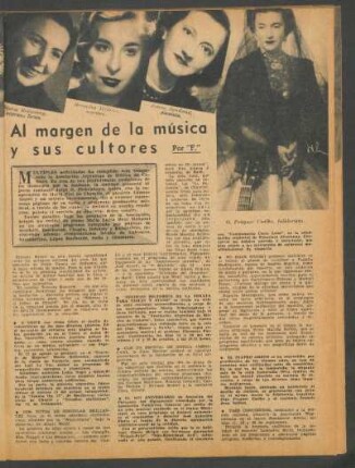 Al margen de la musica y sus cultores