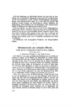 Arbeitsunterricht mit einfachsten Mitteln