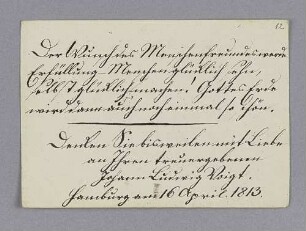 Johann Ludwig Voigt. – Hamburg, 16.04.1813