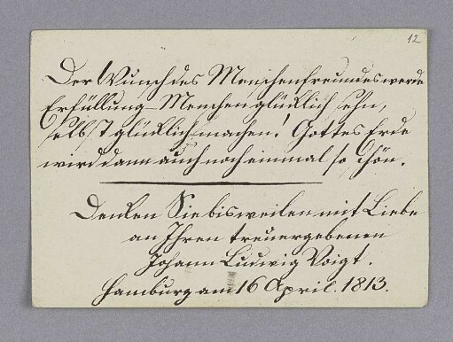 Johann Ludwig Voigt. – Hamburg, 16.04.1813