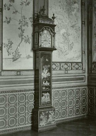 Wörllitz (Anhalt): Schloß Wörlitz (erbaut 1769-1773 von Friedrich Wilhelm von Erdmannsdorf (1736-1800) im klassizistischen Stil nach engl. Vorbild: Schloß Claremont) Innenaufnahme: 1 chin. Zimmer, Teil der Tapete (chines. Wandmalerei)